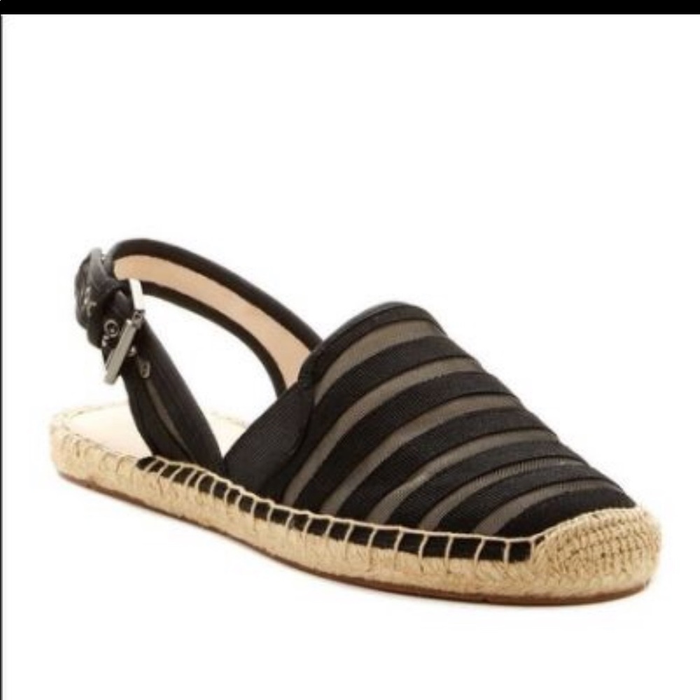 Franco Sarto Black Espadrille Slingback